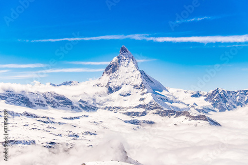 Matterhorn view and sea of cloud at Gornergrat, Switzerland © Pattanasak Suksri