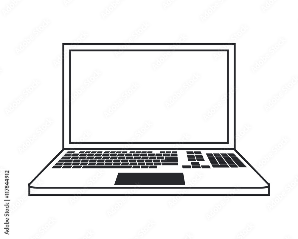 flat design laptop frontview icon vector illustration flat design laptop frontview icon vector illustration
