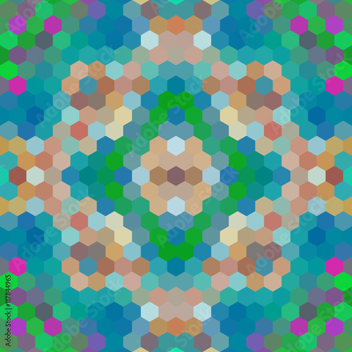 Wallpaper Mural Kaleidoscopic low poly hexagon style vector mosaic background Torontodigital.ca