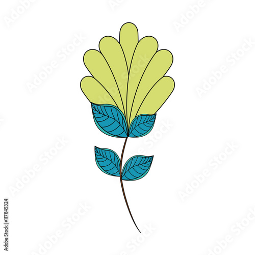 flower leaf garden floral nature plant icon. Isolated and flat illustration. Vector graphic