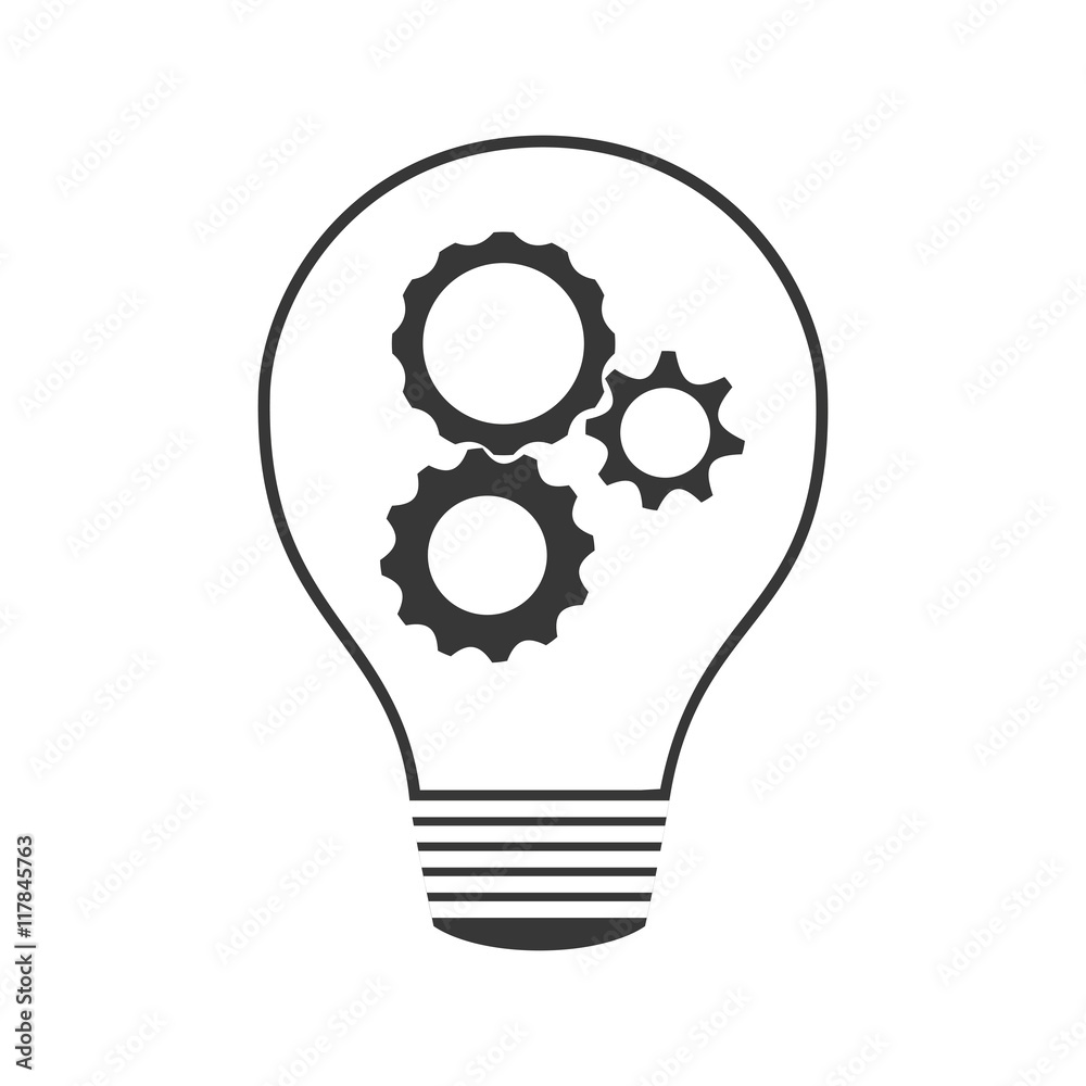 light bulb gears big idea creativity icon. Isolated and flat illustration. Vector graphic light bulb gears big idea creativity icon. Isolated and flat illustration. Vector graphic