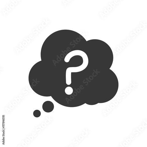 question mark bubble ask why icon. Isolated and flat illustration. Vector graphic