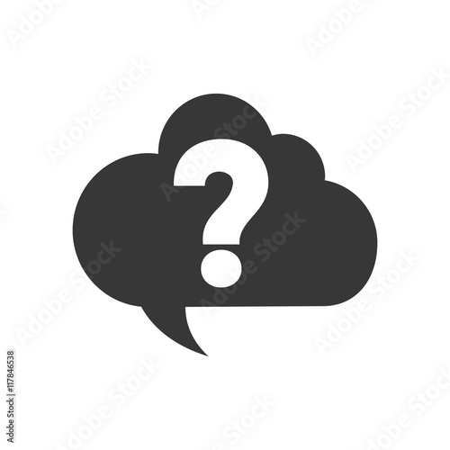 question mark bubble ask why icon. Isolated and flat illustration. Vector graphic