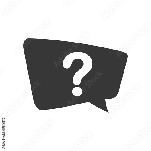 question mark bubble ask why icon. Isolated and flat illustration. Vector graphic