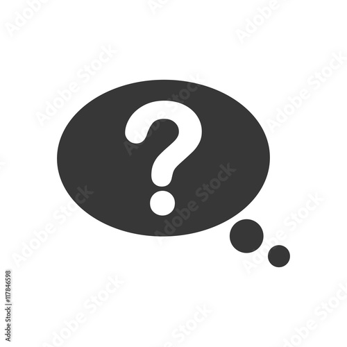 question mark bubble ask why icon. Isolated and flat illustration. Vector graphic