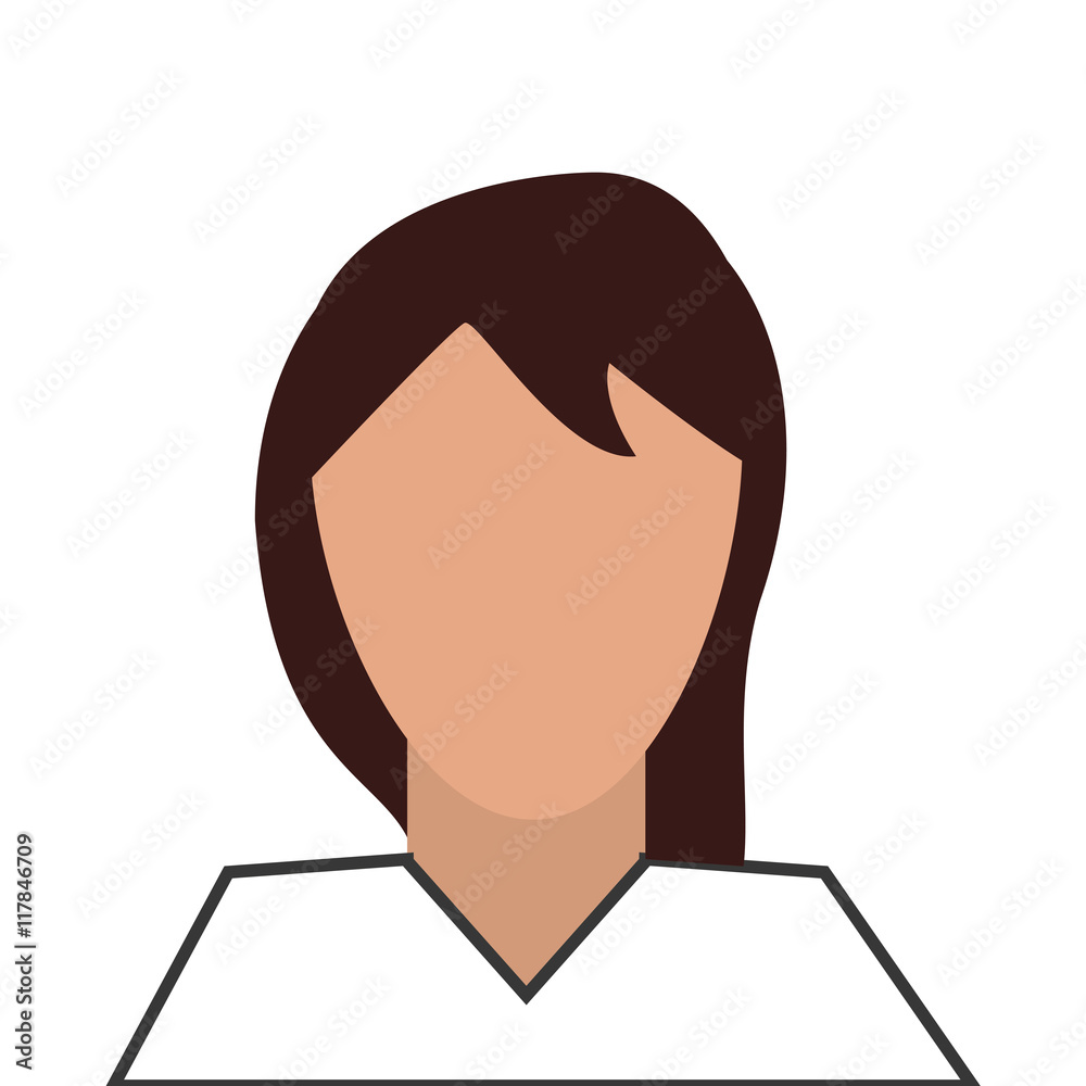 flat design faceless woman icon vector illustration flat design faceless woman icon vector illustration