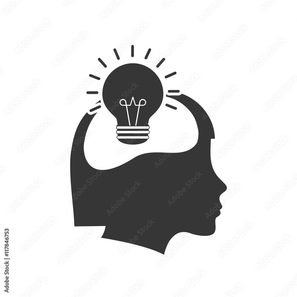 light bulb head big idea creative icon. Isolated and flat illustration. Vector graphic light bulb head big idea creative icon. Isolated and flat illustration. Vector graphic