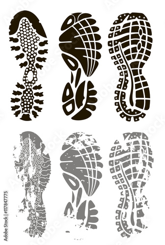 footprint vector set
