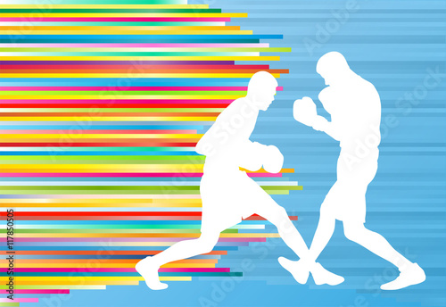 Professional boxer man fight match vector