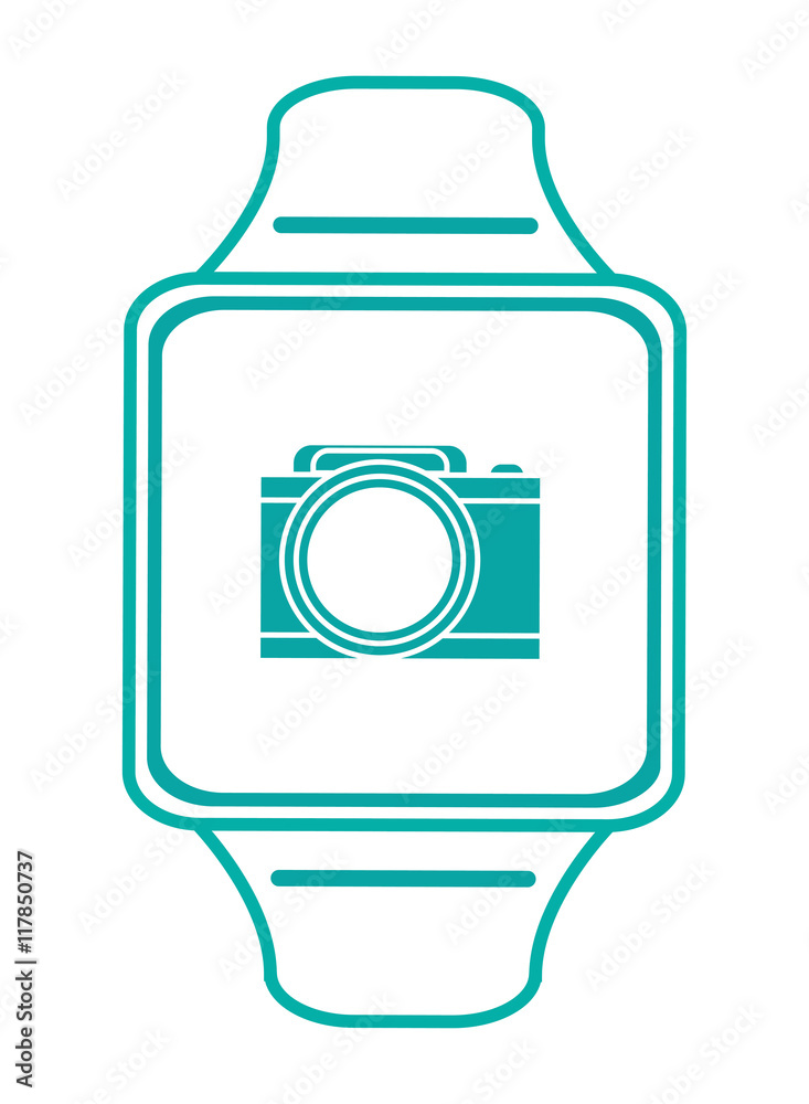 flat design single smartwatch icon vector illustration flat design single smartwatch icon vector illustration