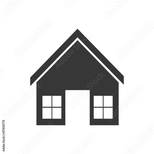 house home silhouette real estate building icon. Isolated and flat illustration. Vector graphic © djvstock