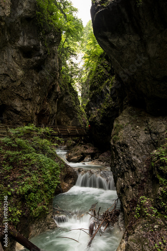 Waterfall hike in the Wolfsklamm Stans Tyrol Austria