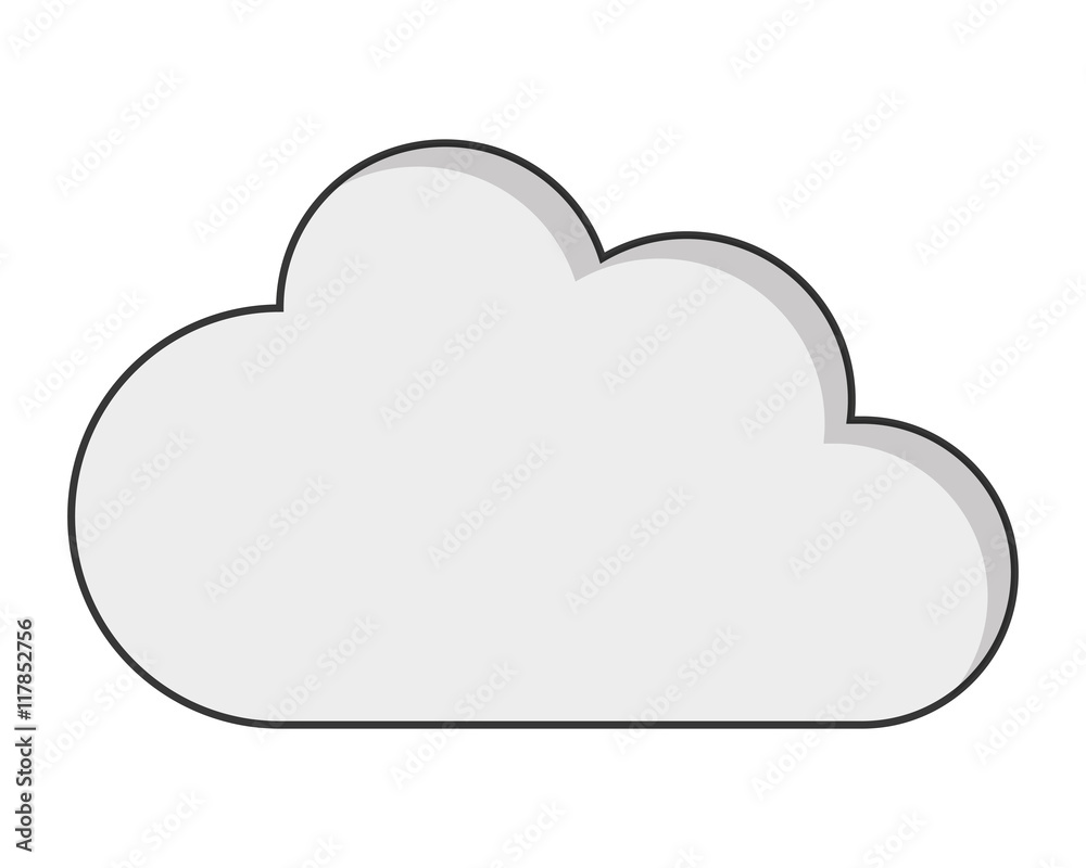 flat design single cloud icon vector illustration flat design single cloud icon vector illustration