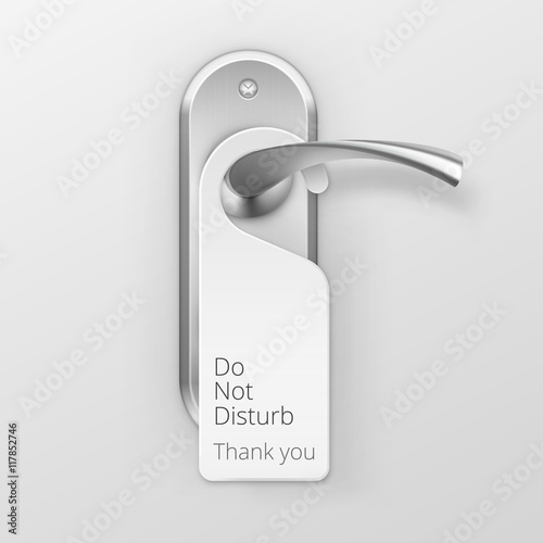 Metal Door Handle Lock with Hanger Isolated on Background