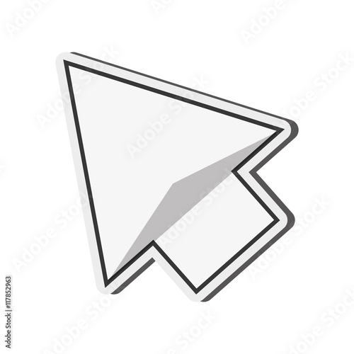 flat design arrow pointer icon vector illustration