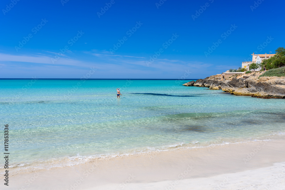 Beach Es Trenc - beautiful coast of Mallorca, Spain