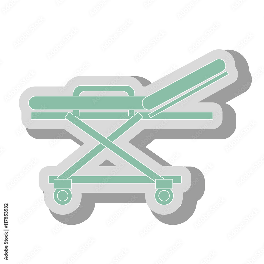 medical stretcher icon vector illustration medical stretcher icon vector illustration