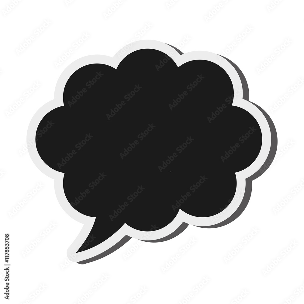 flat design black conversation bubble icon vector illustration flat design black conversation bubble icon vector illustration