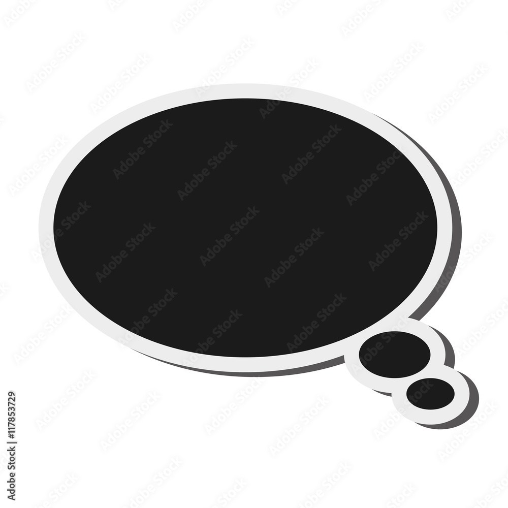 flat design black conversation bubble icon vector illustration flat design black conversation bubble icon vector illustration