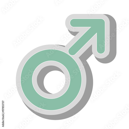 male gender symbol icon vector illustration