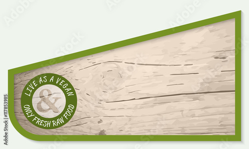 Vector frame for your text and wooden background
