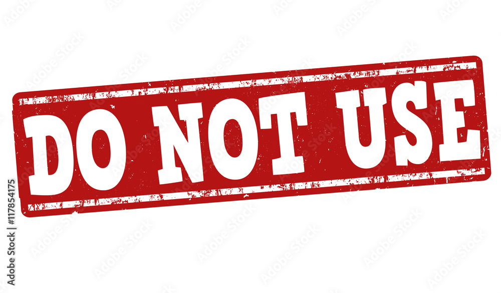 Fototapeta premium Do not use stamp