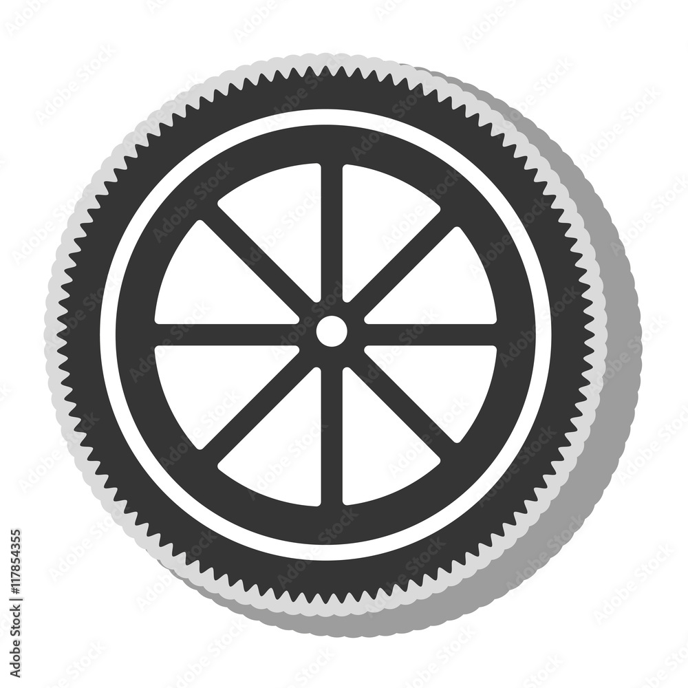 Gear bike wheel icon vector illustration