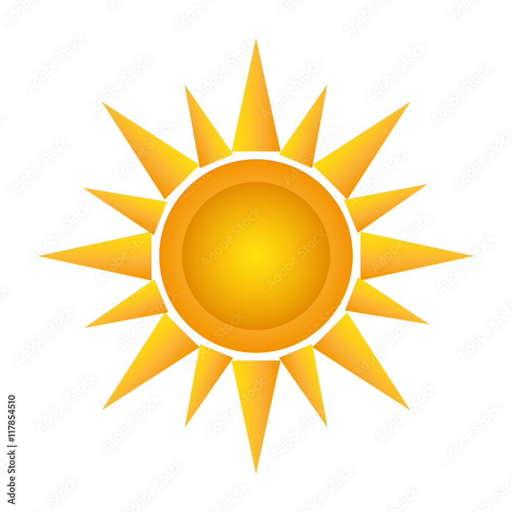 flat design sun representation icon vector illustration flat design sun representation icon vector illustration
