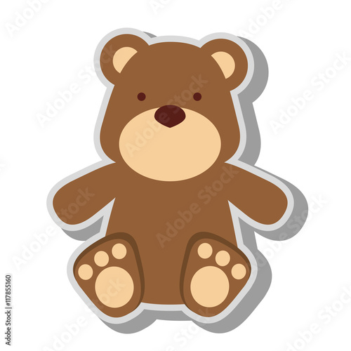teddy bear kid icon vector illustration