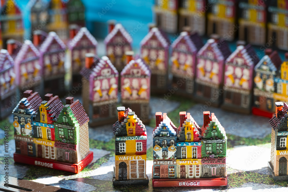 Miniaturhäuser als Souvenir von Brügge 