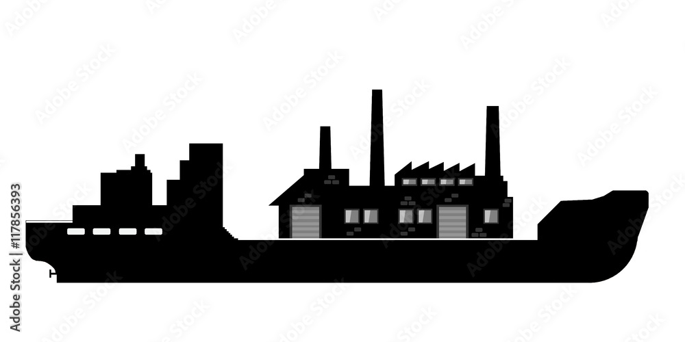 Délocalisation d'une usine par bateau cargo