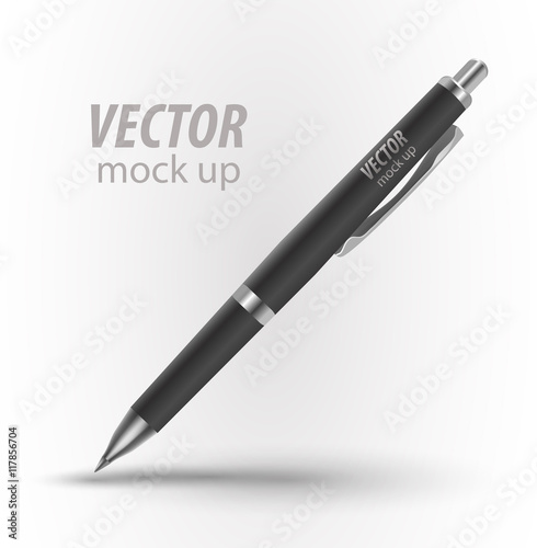 Pen, Pencil, Marker Of Corporate Identity And Branding Stationery Templates. Illustration Isolated On White Background. Mock Up Template Ready For Your Design. Vector