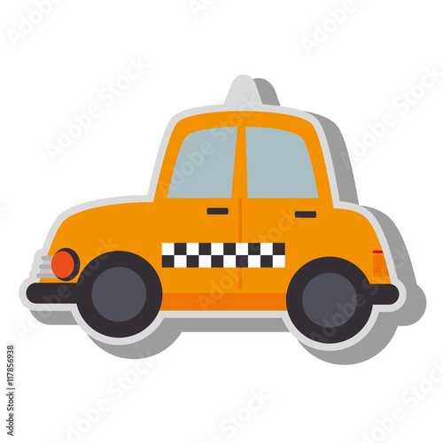 taxi cab vehicle icon vector illustration