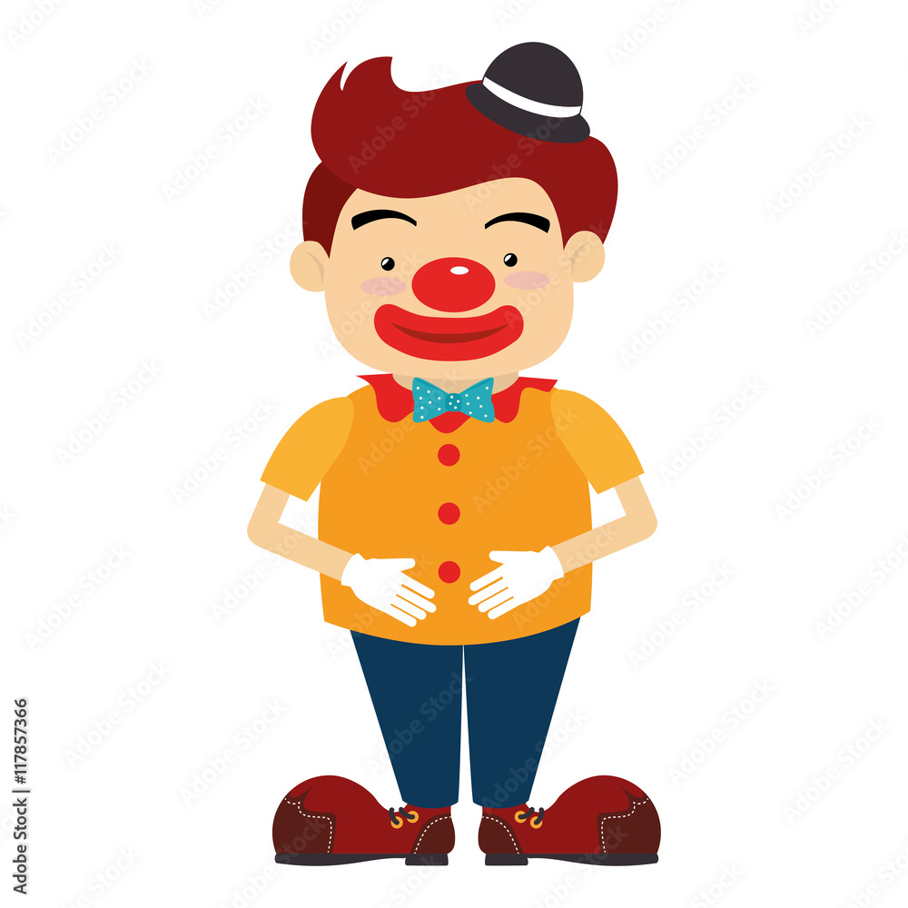 circus funny clown cartoon design