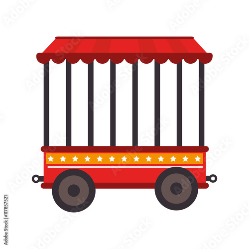 cage tent wheels icon vector illustration