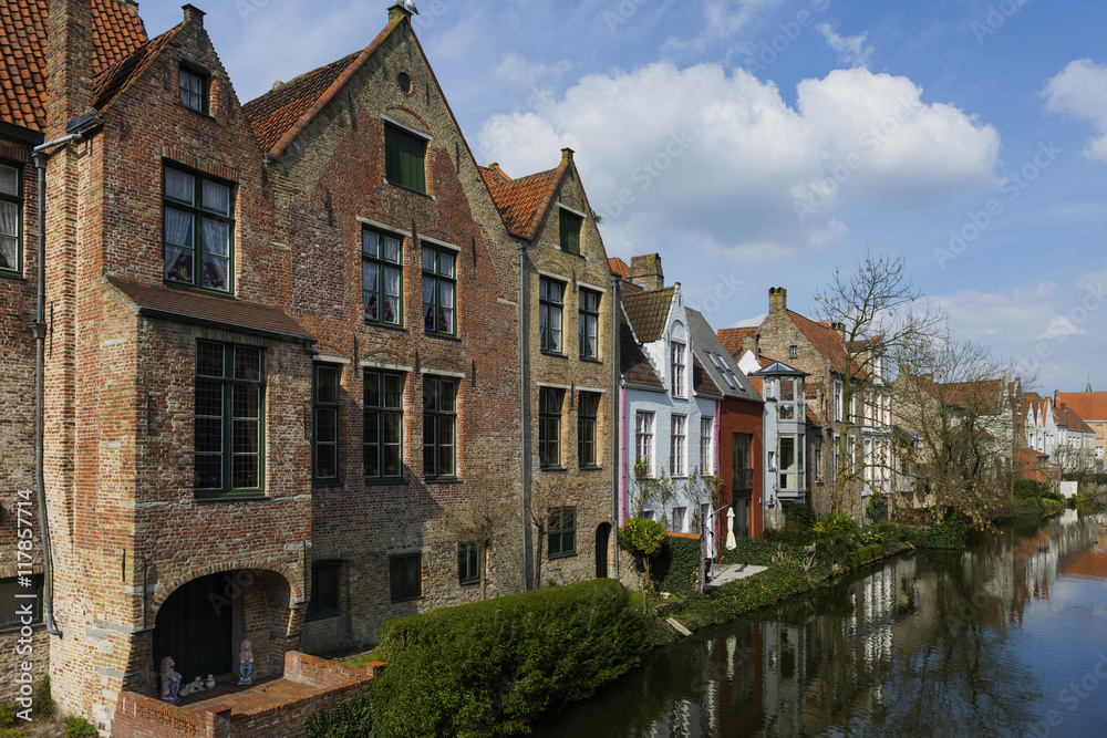 Häuserzeile in Brügge, Belgien 