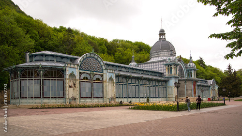 The old abandoned building built in 1902, the Art Nouveau, Zheleznovodsk watering-place, Northern Caucasus, Russia...