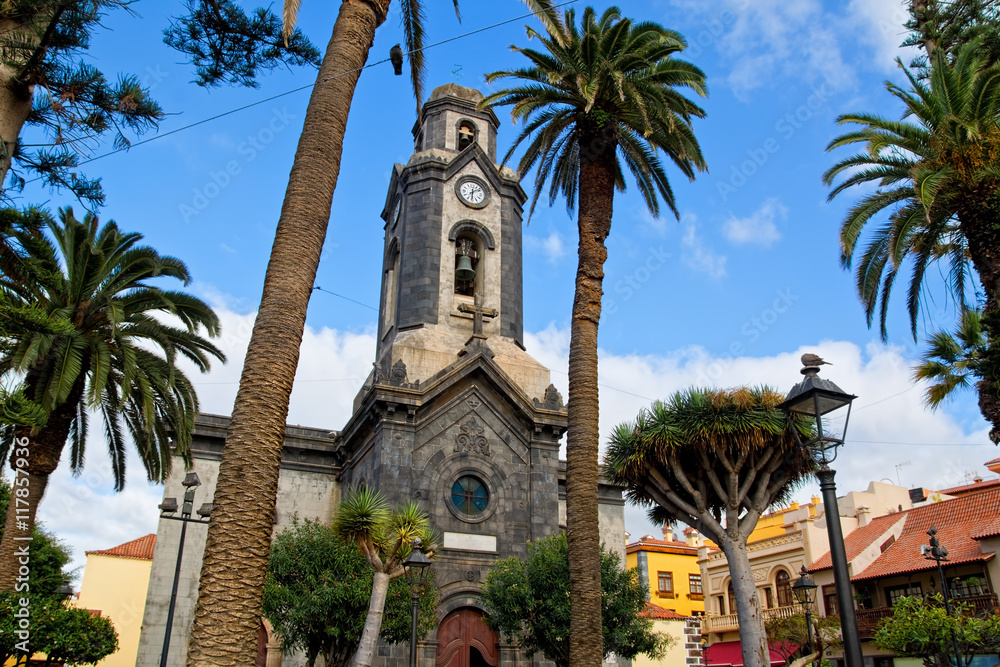 Church in Puerto de la Cruz town, Tenerife, Canary Islands