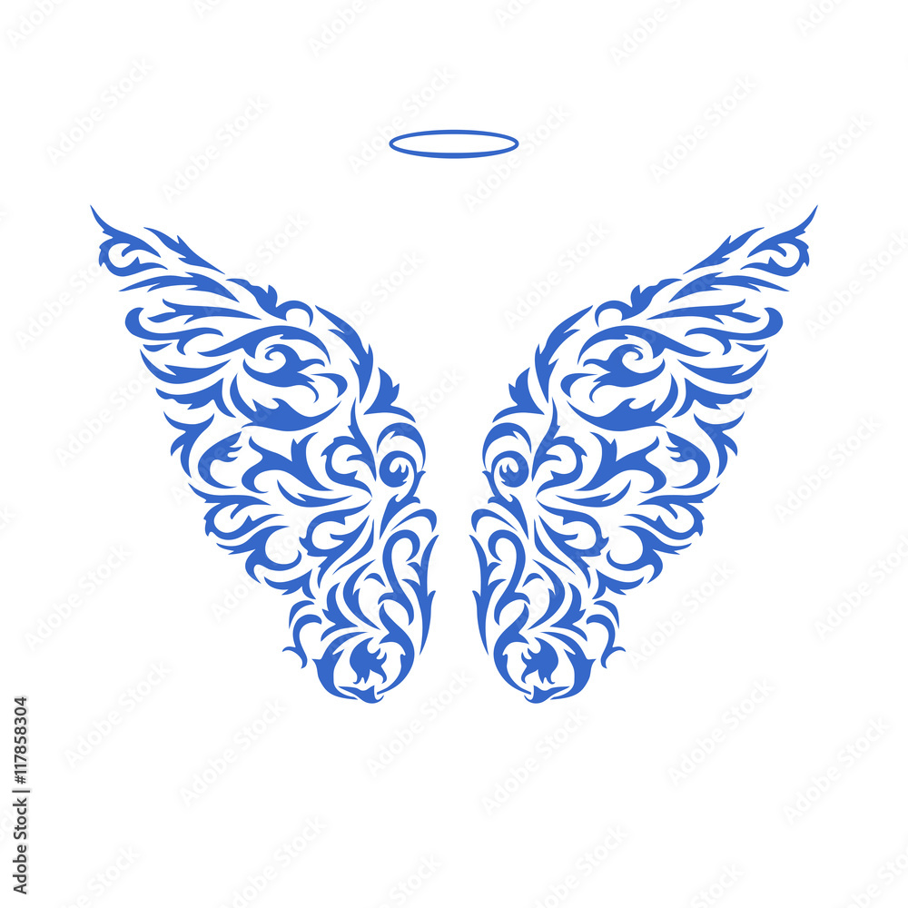 Obraz premium Wings angel and Nimbus