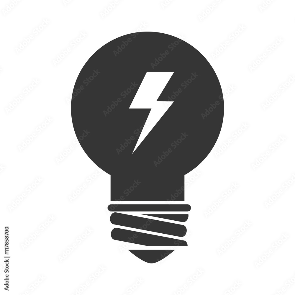 bulb energy light icon vector illustration