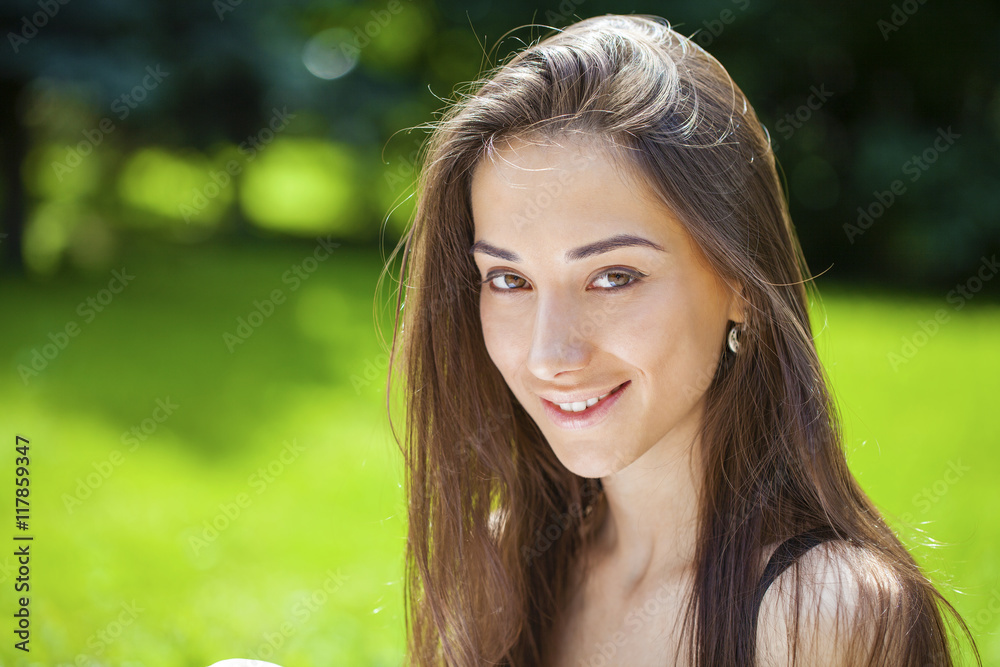 Portrait of beautiful young happy woman Portrait of beautiful young happy woman