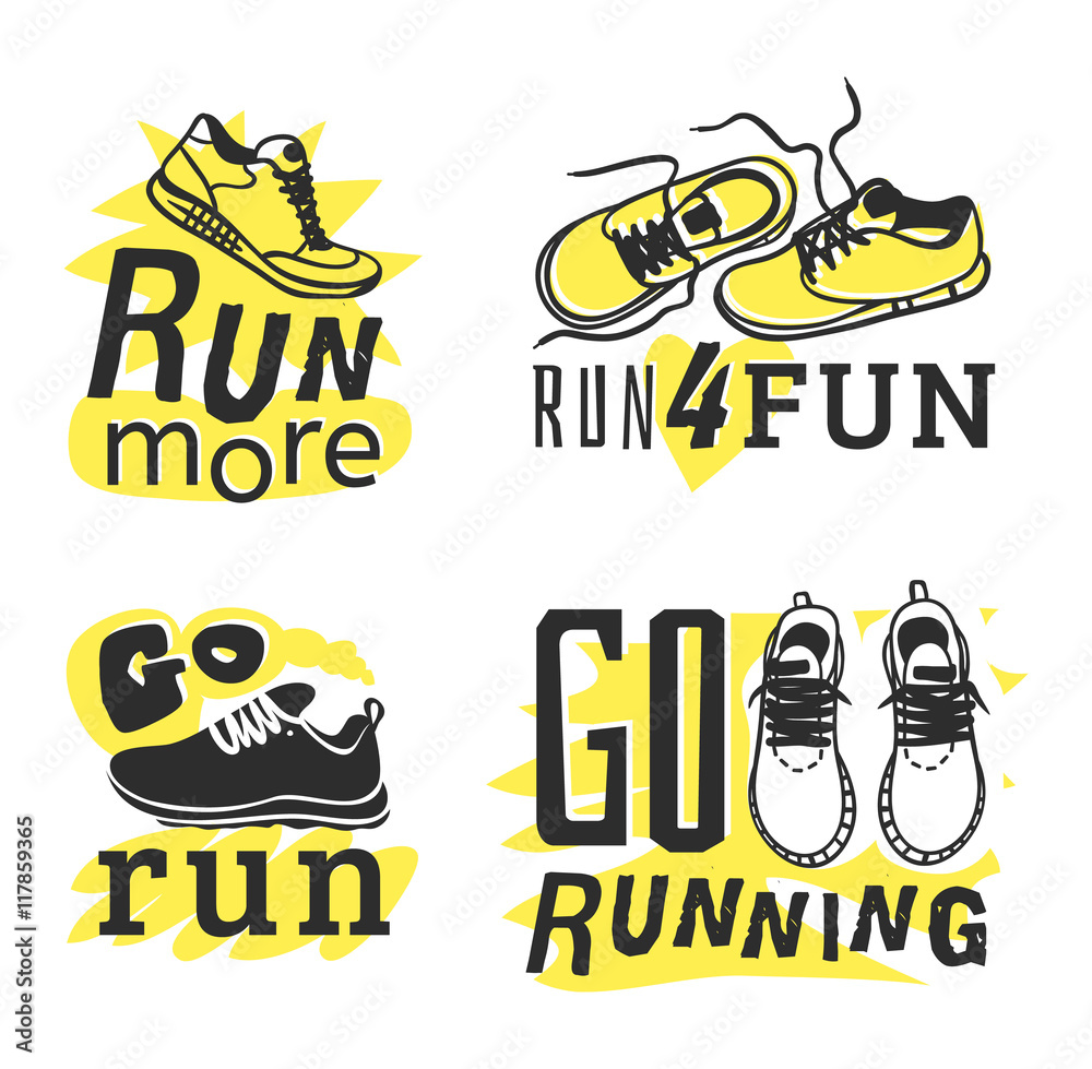 Run sport motivation vector Run sport motivation vector