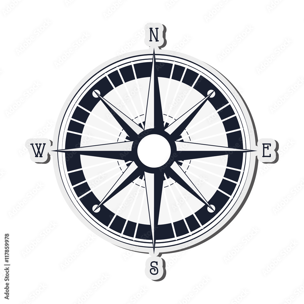 flat design navigation compass icon vector illustration flat design navigation compass icon vector illustration