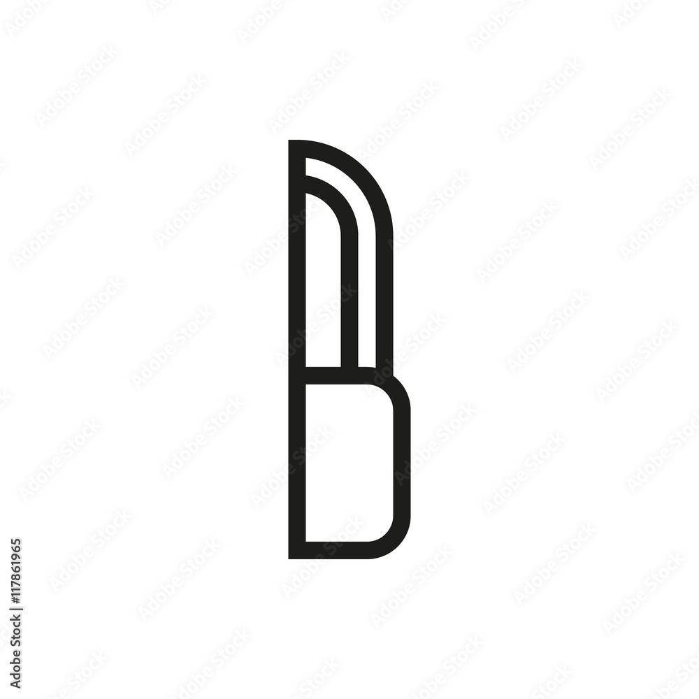 Knife sign icon on white background Knife sign icon on white background