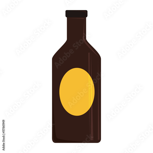 delicious cold beer isolated flat icon design
