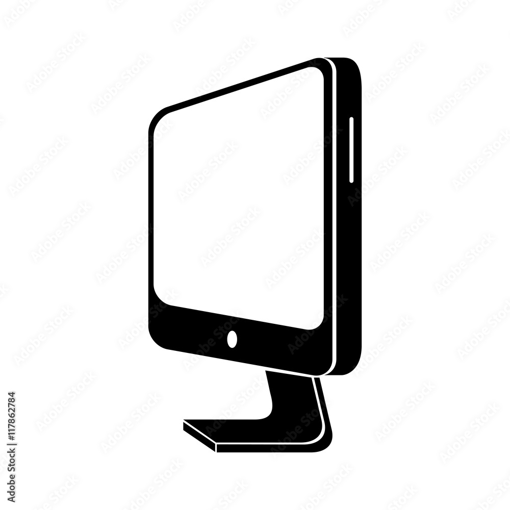 monitor pc computer screen device technology computer vector graphic isolated and flat illustration monitor pc computer screen device technology computer vector graphic isolated and flat illustration