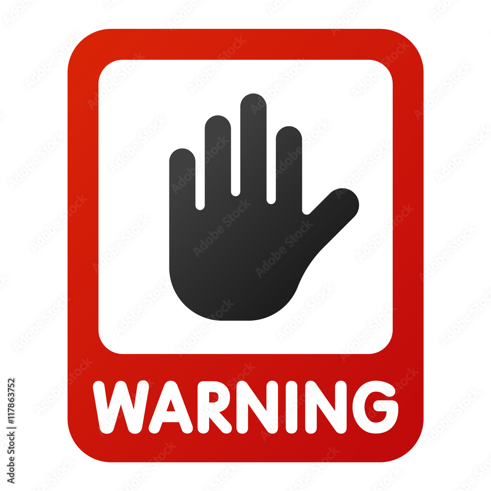 Fototapeta premium Danger warning attention sign icon