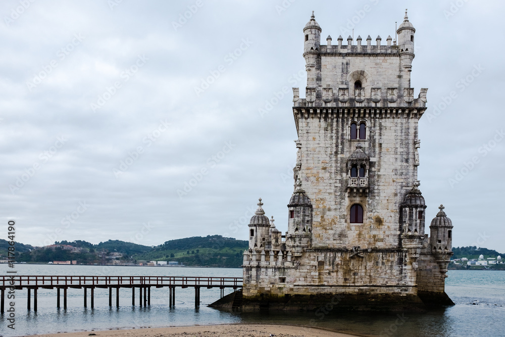 The Tower of Belem (Torre de Belem) in Lisbon, Portugal