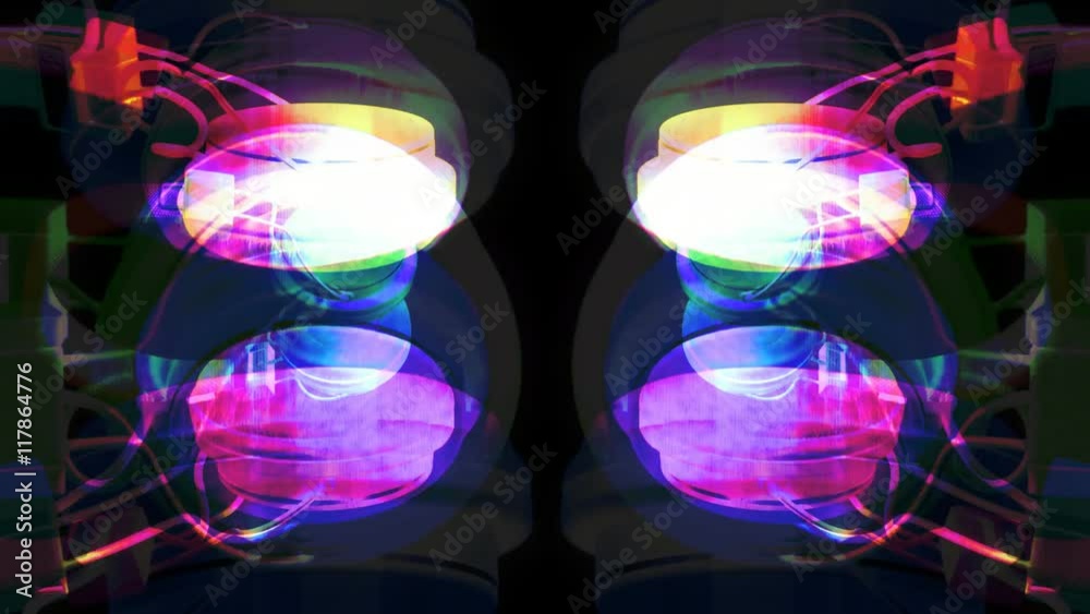 audio headphones spinning around