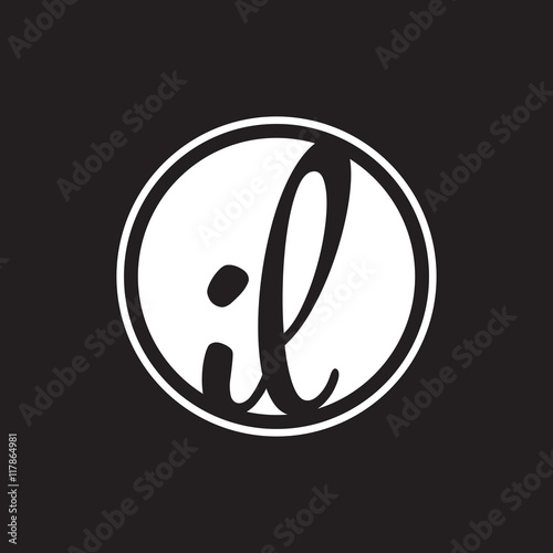 initial letter logo circle with ring
